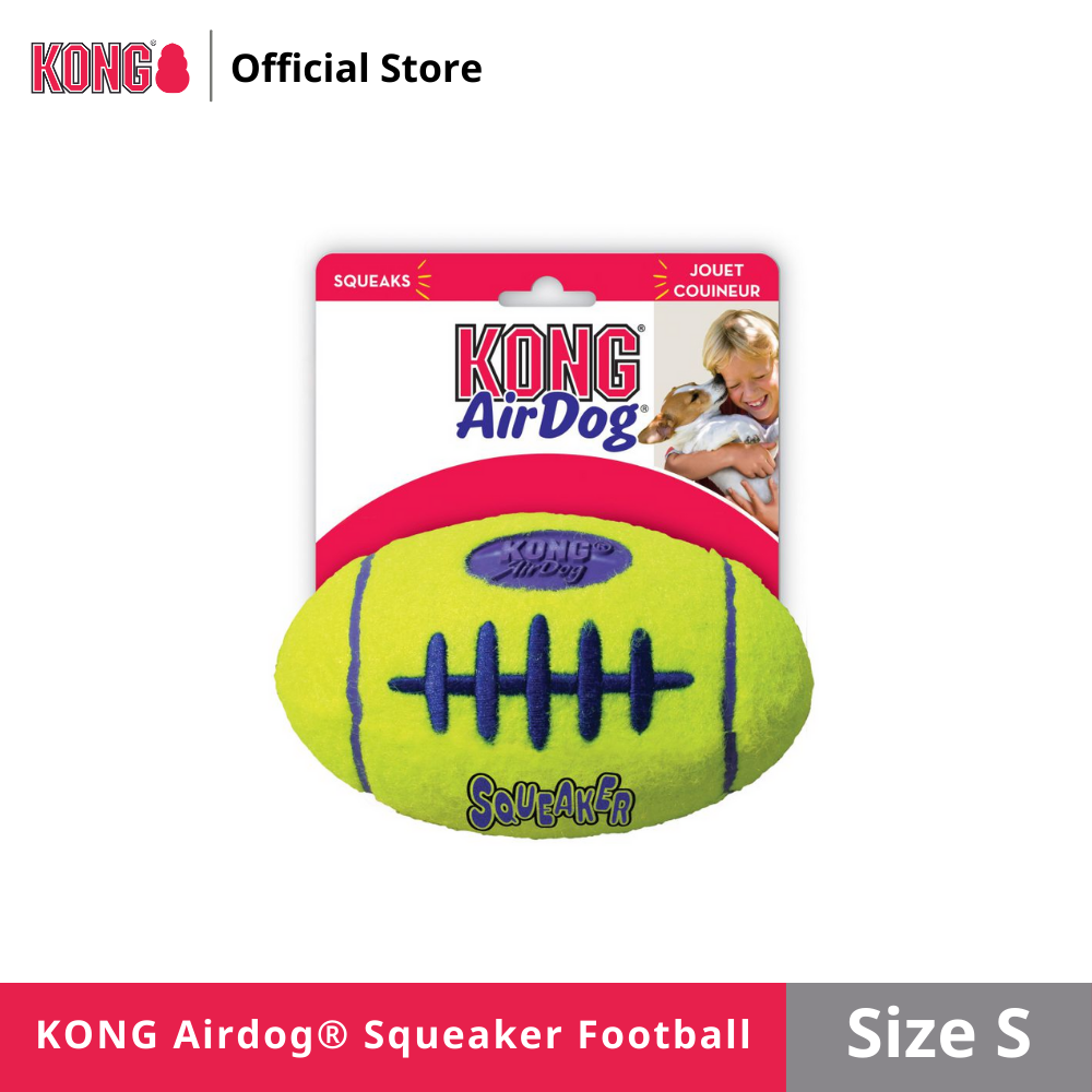 KONG ของเล่นสุนัข Airdog® Squeaker Football ลูกรักบี้ผ้าเทนนิส รุ่น ASFB3/ASFB2 ขนาด S , M ราคา 485 บาท*ส่งฟรี
