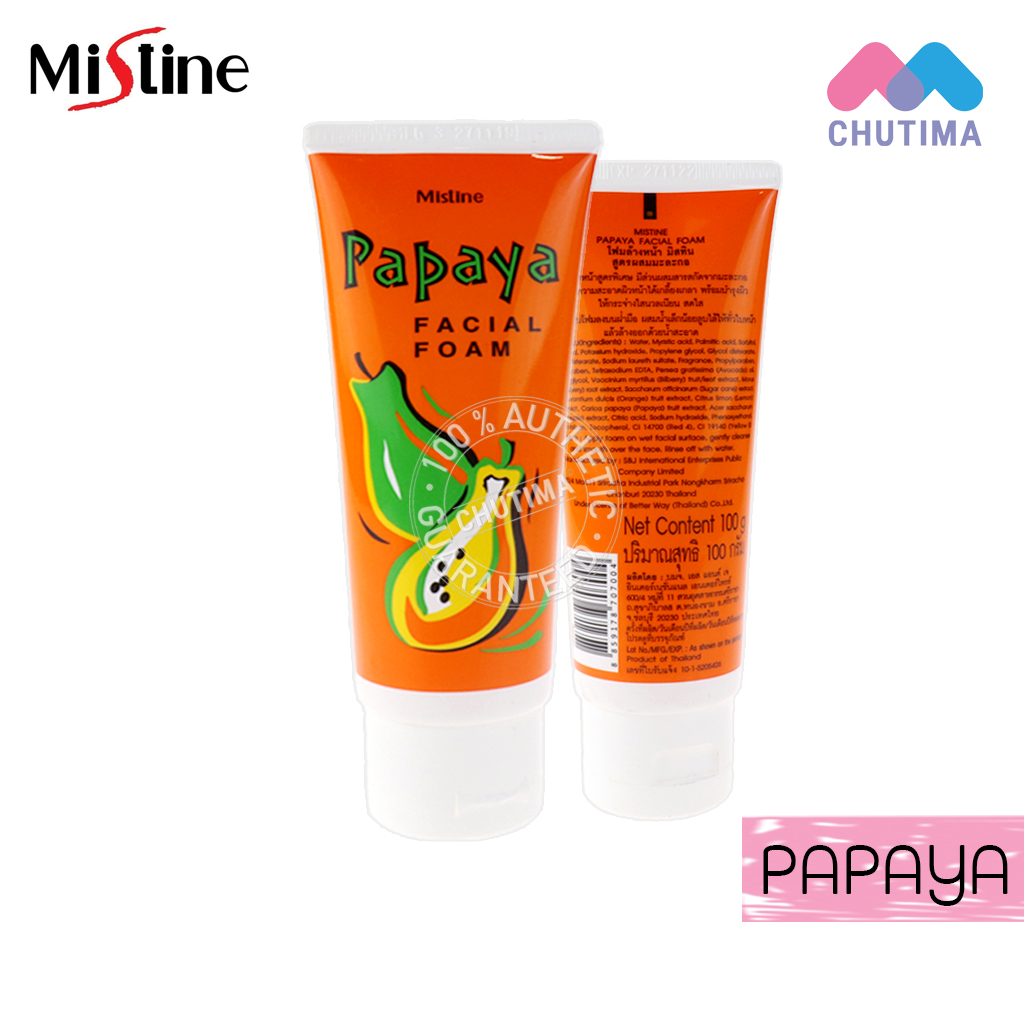 mistine papaya facial foam