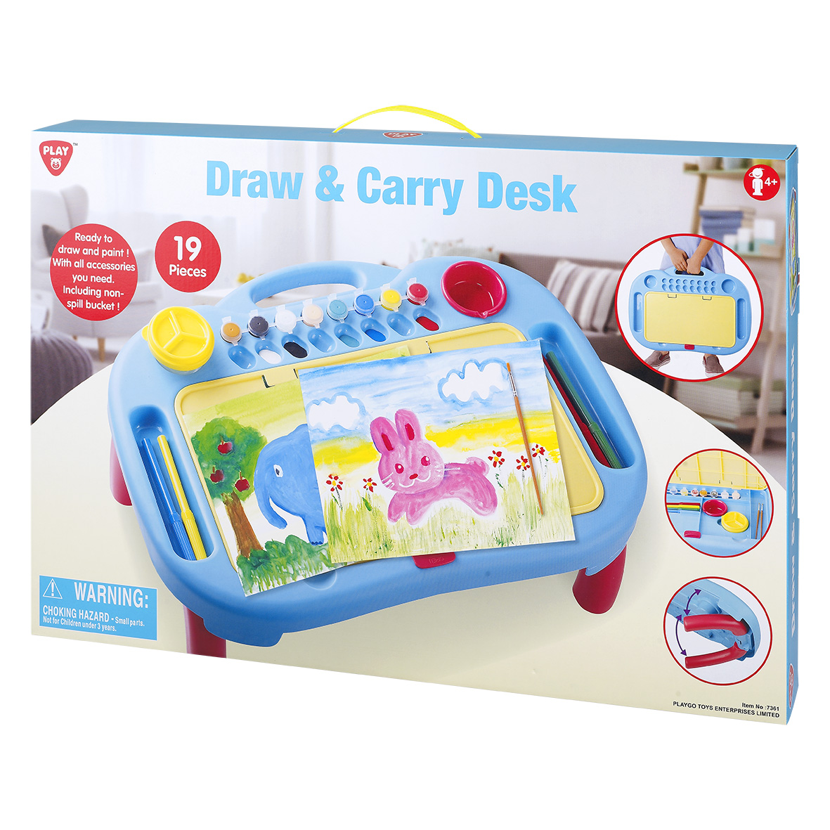 PLAYGOTOYS 7361 DRAW & CARRY DESK - 19 PCS ราคา 1,179 บาท*ส่งฟรี