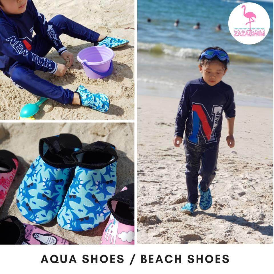 มีวีดีโอรีวิว*ZAZASWIM*รองเท้าดำน้ำ รองเท้าชายหาด AQUA SHOES BEACH SHOES รองเท้าเด็ก รองเท้าBeach รองเท้าลุยน้ำ รองเท้าดำน้ำ รองเท้าเหยียบทราย สำหรับเด็ก