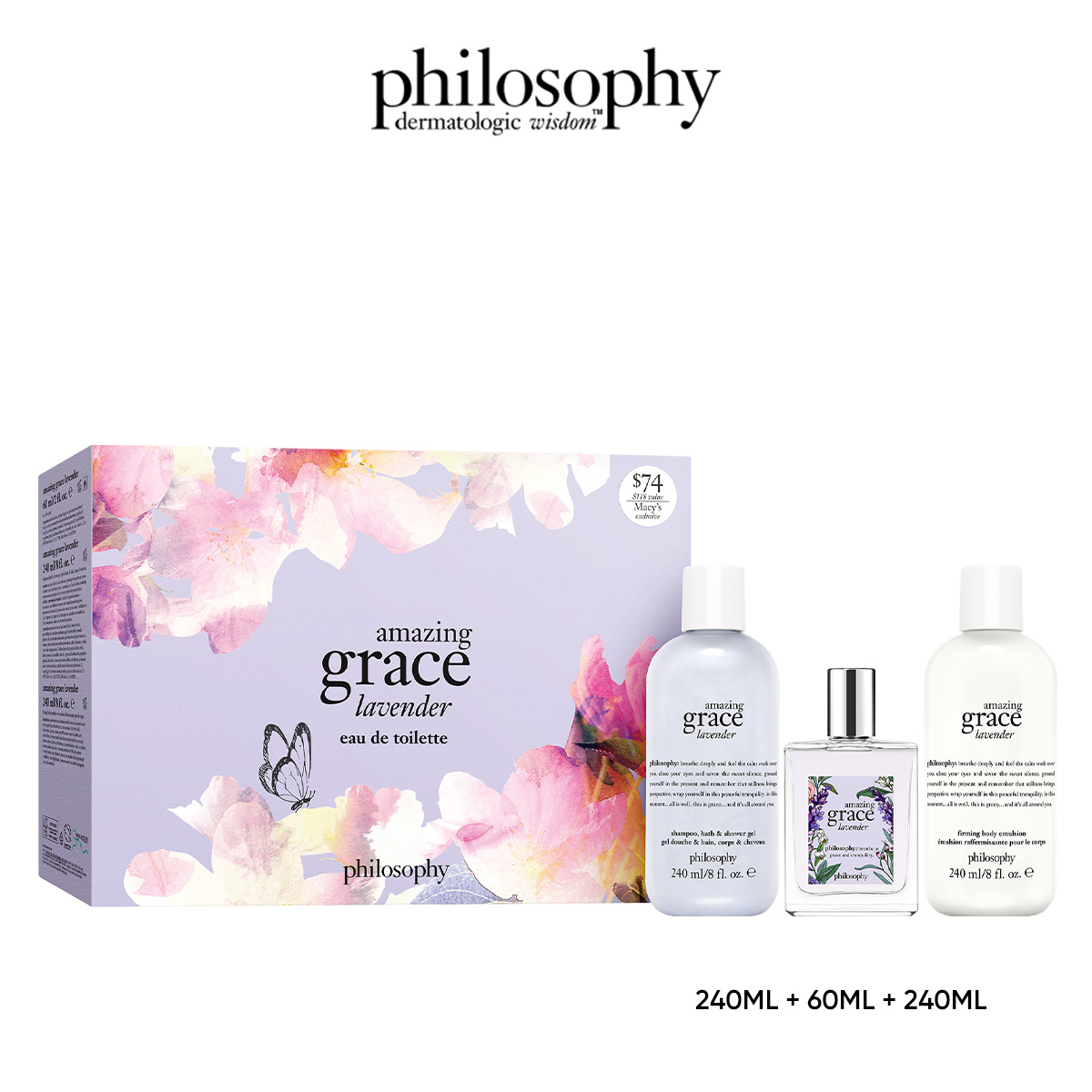 Philosophy Amazing Grace Fragrance Lavender Gift Sets เซ็ทน้ำหอมผู้หญิง กลิ่นลาเวนเดอร์ ราคา 2,254 บาท*ส่งฟรี