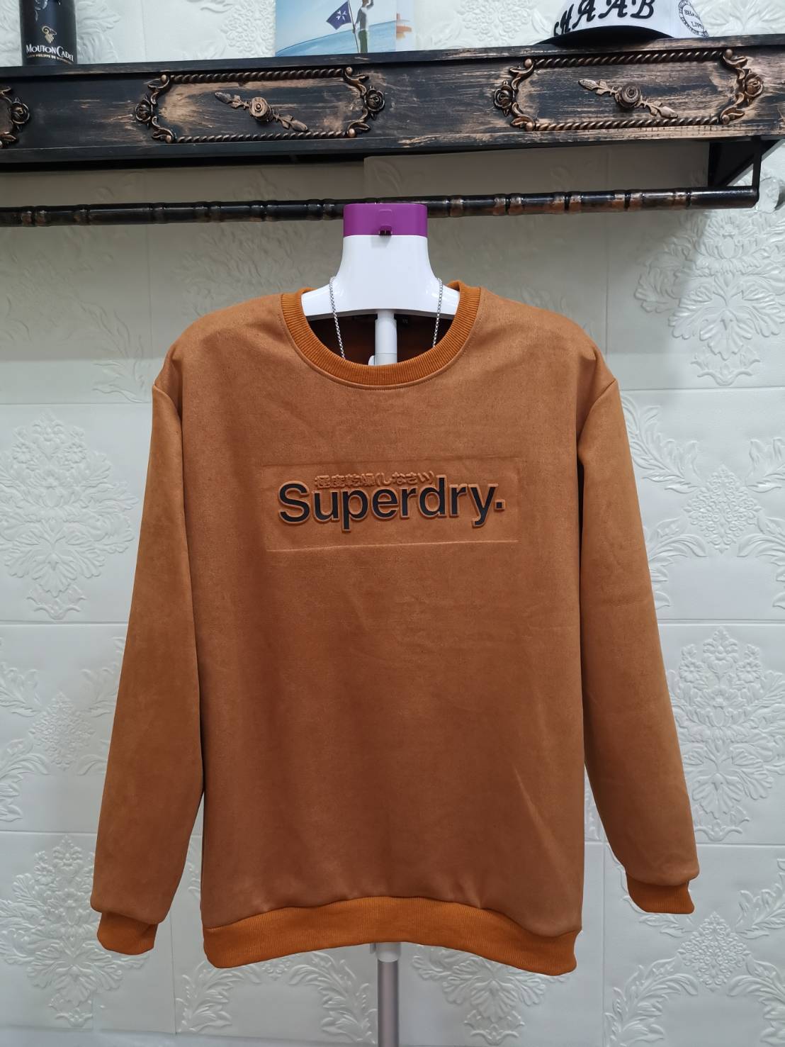 เสื้อกันหนาวแฟชั่น ผ้าสักหลาด ลาย Superdry เสื้อกันหนาวงานเกาหลี จ่ายเงินปลายทางได้