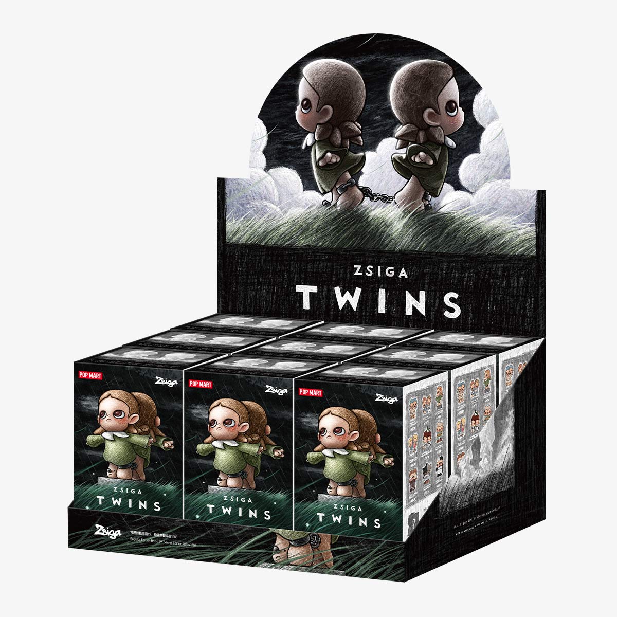 สินค้าพร้อมส่ง] PopMart / Zsiga Twin series Figure ตุ๊กตา แบบจุ่ม