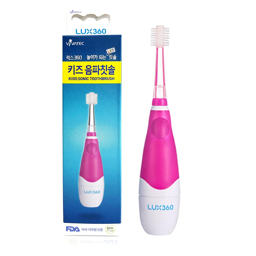 แปรงสีฟันไฟฟ้า รอยยิ้มขาวสดใสใน 1 สัปดาห์ สุโขทัย LUX360 Kids Sonic แปรงฟันสีฟันไฟฟ้าสำหรับเด็ก ขนแปรงนุ่ม360องศา มีไฟ หัวแปรง Made in Japan