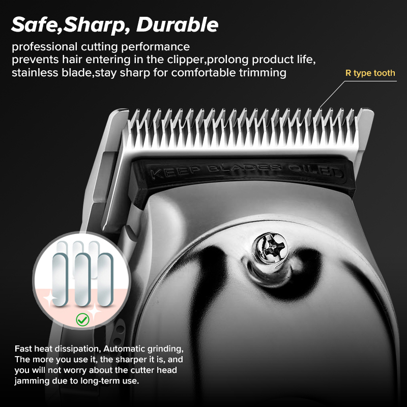 LCD Screen Hair clipper trimmer 100-240V cut electric rechargeable professional powerful cutter hair cutting hine_voghion.com