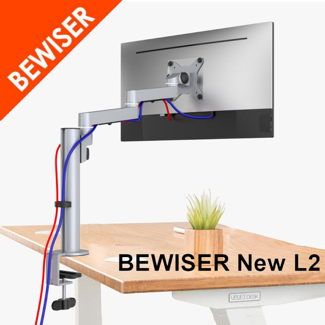 BEWISER L2 NEW LCD Computer Display VESA Monitor Long Arm Desk Mount Stand ราคา 1,690 บาท*ส่งฟรี