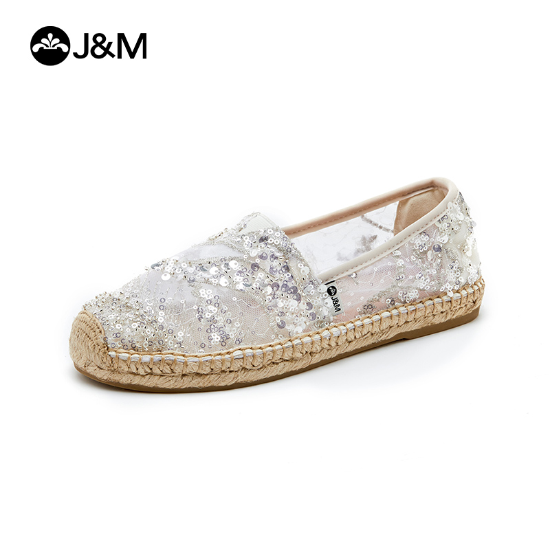 Joy&Mario women's shoes breathable mesh low-heeled espadrilles lightweight non-slip mesh flats shoes ราคา 1,318 บาท*ส่งฟรี