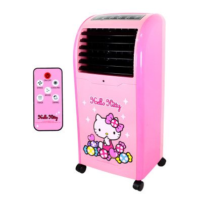 GALAXY พัดลมไอเย็นลายคิตตี้ Hello Kitty พร้อมรีโมทคอนโทรล รุ่น AB-603 (สีชมพู) พัดลมไอเย็น พัดลมไอน้ำ พัดลมไอเย็นเคลื่อน Air Cooler