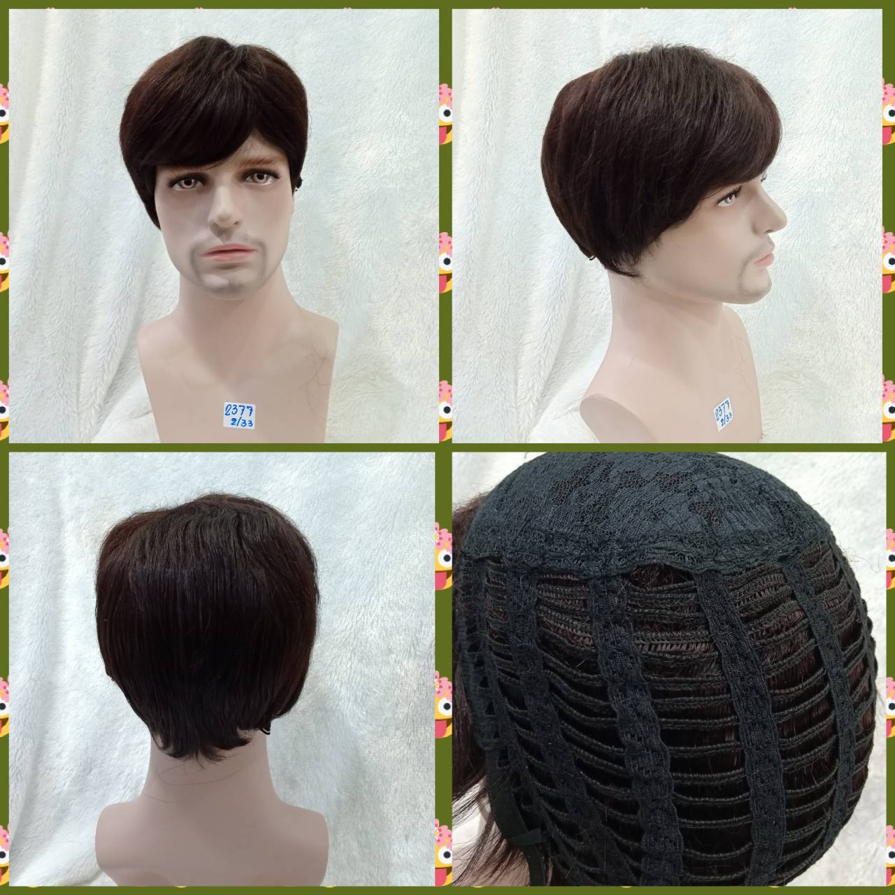 Short wig-Korean silk wig, good job, can wash, comb, clamp, ready to ship in Thailand ราคา 350 บาท*ส่งฟรี