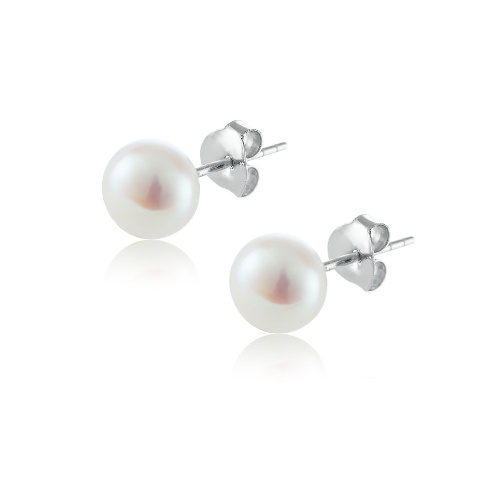 PEARL BIJOU ต่างหูไข่มุกน้ำจืดเรียบสีขาวไซส์ L-XL สินค้าราคาพิเศษ Early Bird ราคา 1,800 บาท*ส่งฟรี