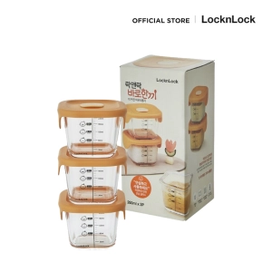 ภาพหน้าปกสินค้าLocknLock ชุดกล่องแก้วถนอมอาหารสำหรับเด็ก Baby Food Container – LLG519S3 ซึ่งคุณอาจชอบราคาและรีวิวของสินค้านี้