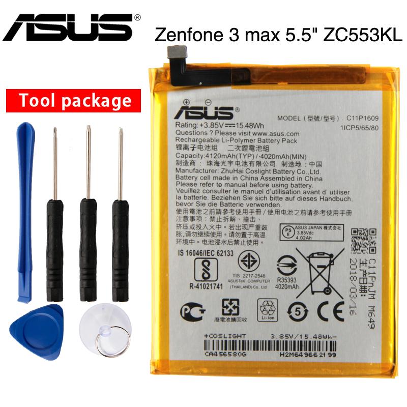 Original ASUS High Capacity C11P1609 Battery For ASUS Zenfone 3 max 5.5