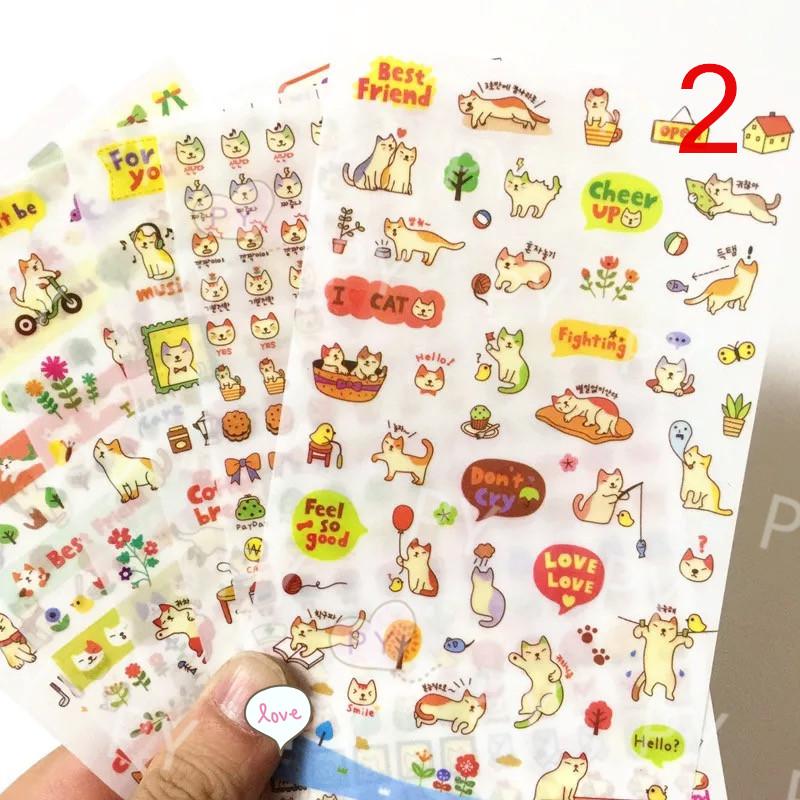 การ์ตูนน่ารักเด็ก เซ็ต 6 แผ่น DIY cartoon sticker ติกเกอร์วางรางวัลส มีหลายลาย