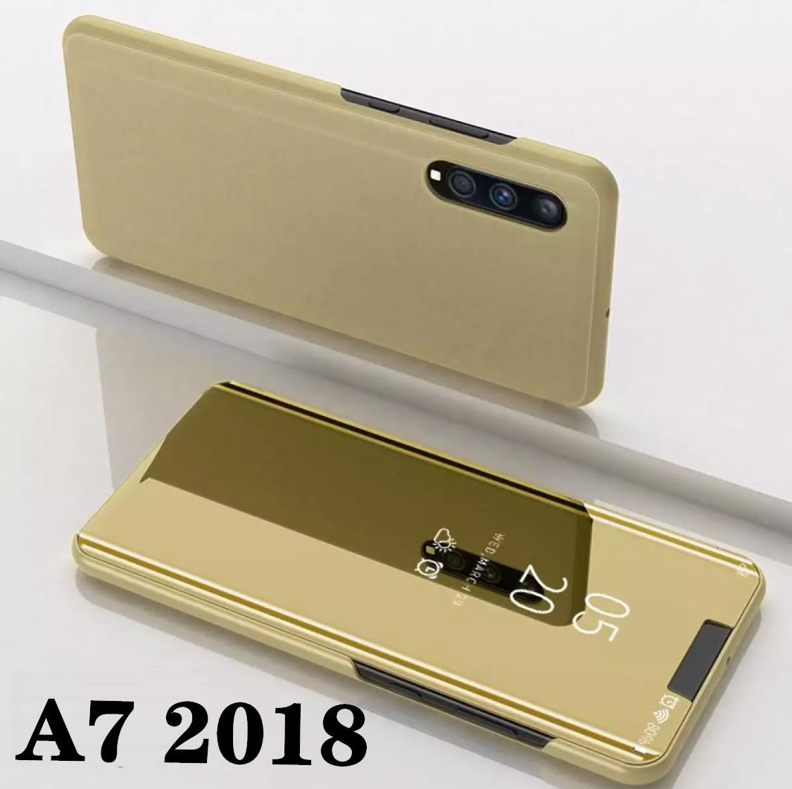 [ส่งจากไทย] เคสเปิดปิดเงา Case Samsung galaxy A7 2018 Smart Case เคสฝาเปิดปิดเงา สมาร์ทเคส เคสตั้งได้ ซัมซุง a7 2018  เคสมือถือ เคสโทรศัพท์ เคสรุ่นใหม่ เคสกระเป๋า เคสเงา Phone Case