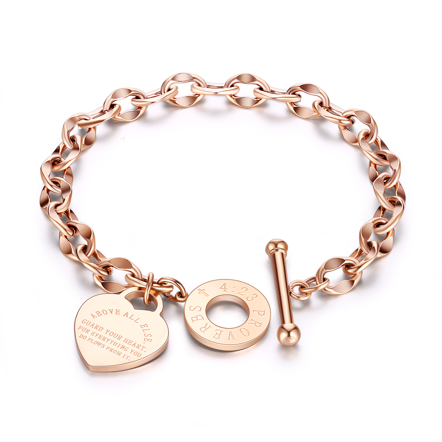 2025 new women's rose gold bracelet luxury stainless steel waterproof adjustable gift for girlfriend ราคา 230 บาท*ส่งฟรี