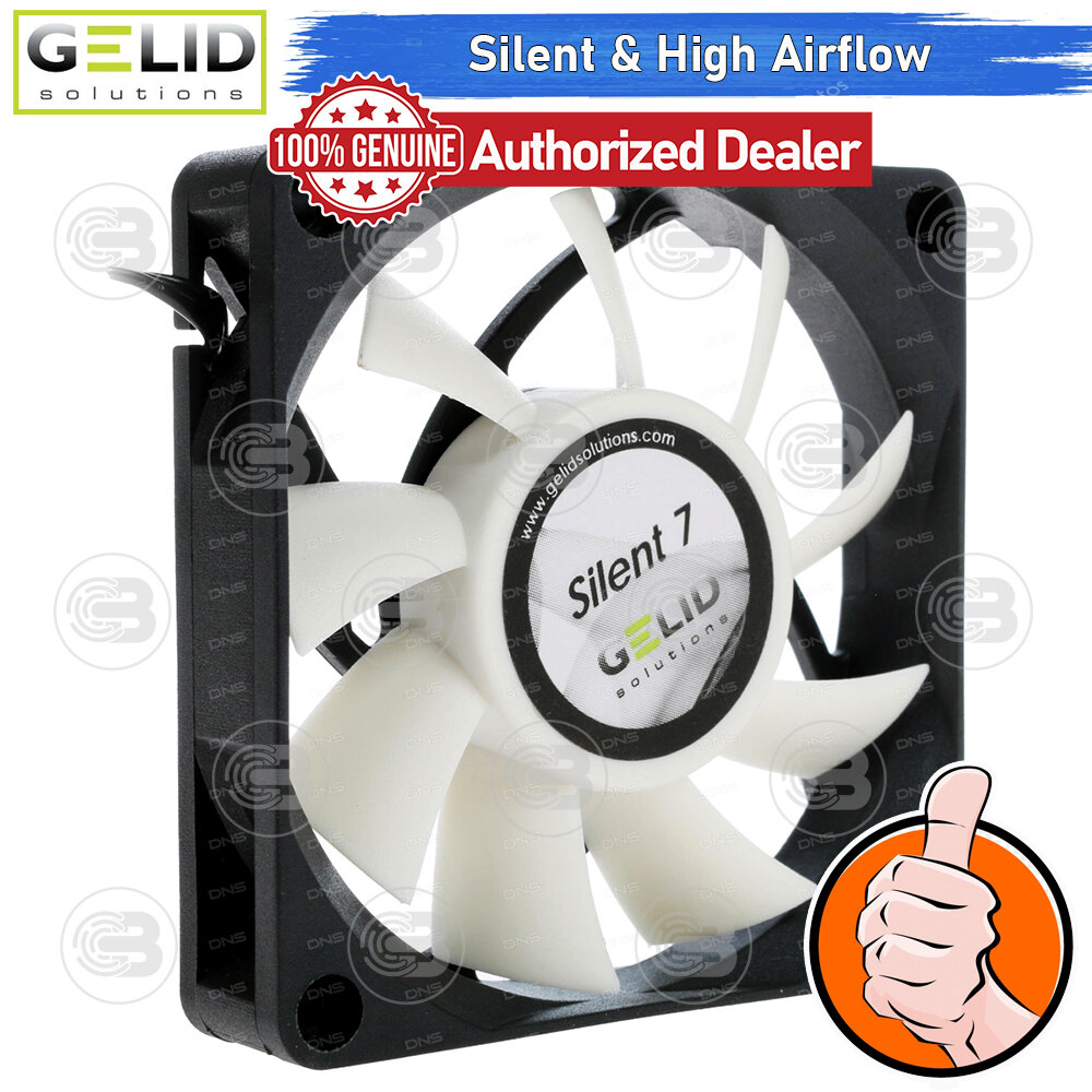 [CoolBlasterThai] GELID Silent 7 PC Fan Case size 70 mm. ประกัน 3 ปี (FN-SX07-22) - ยี่ห้อ Gelid ราคา 195 บาท*ส่งฟรี