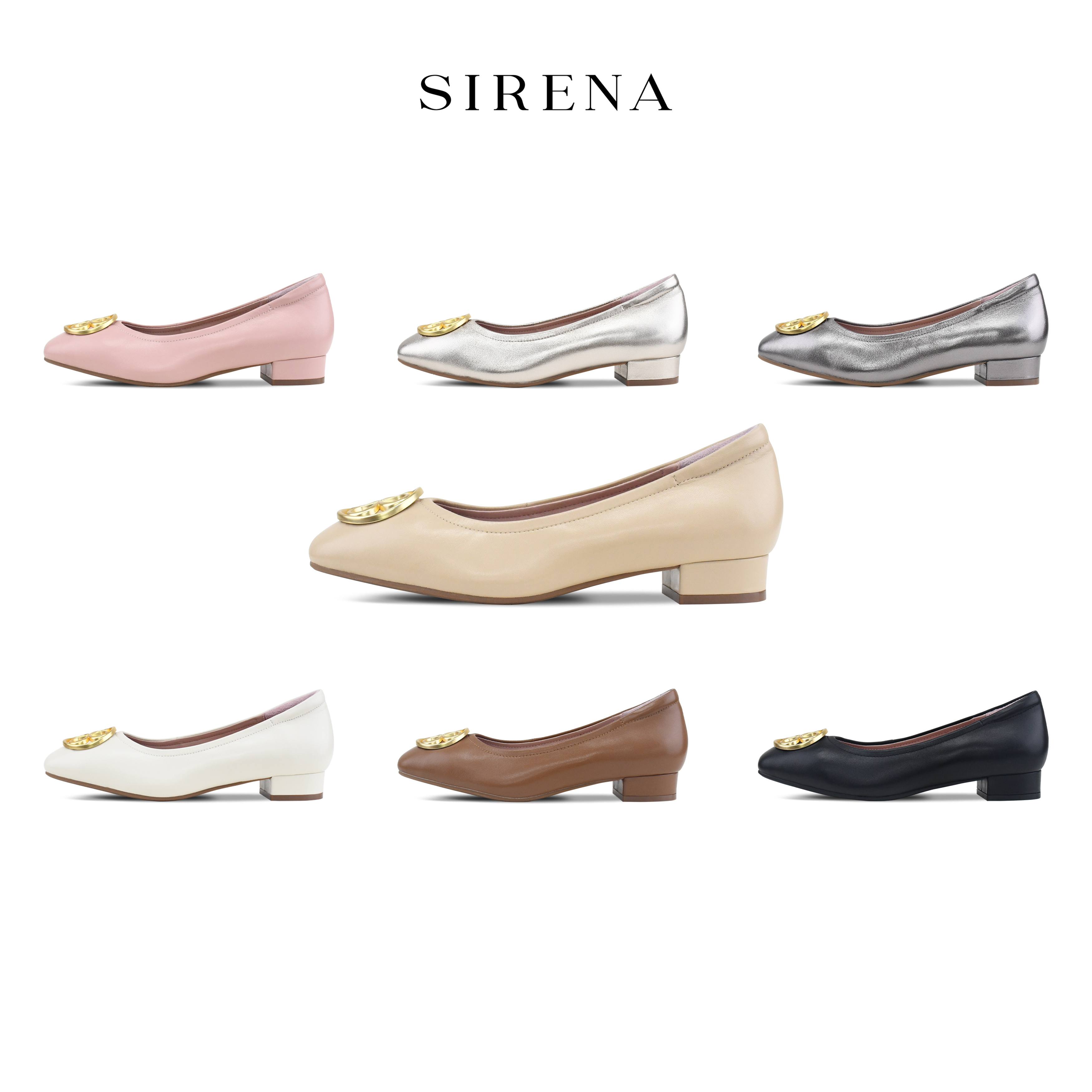 Sirena Genuine Leather Shoes, Heel 0.86 Inches, Model Everlyn | Women's Shoes ราคา 3,390 บาท*ส่งฟรี