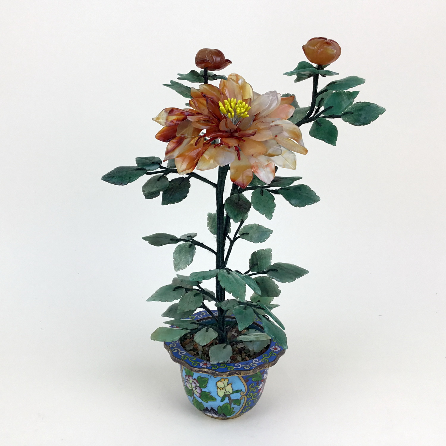 Authentic Antique Chinese Jade flowers plant ราคา 5,900 บาท*ส่งฟรี