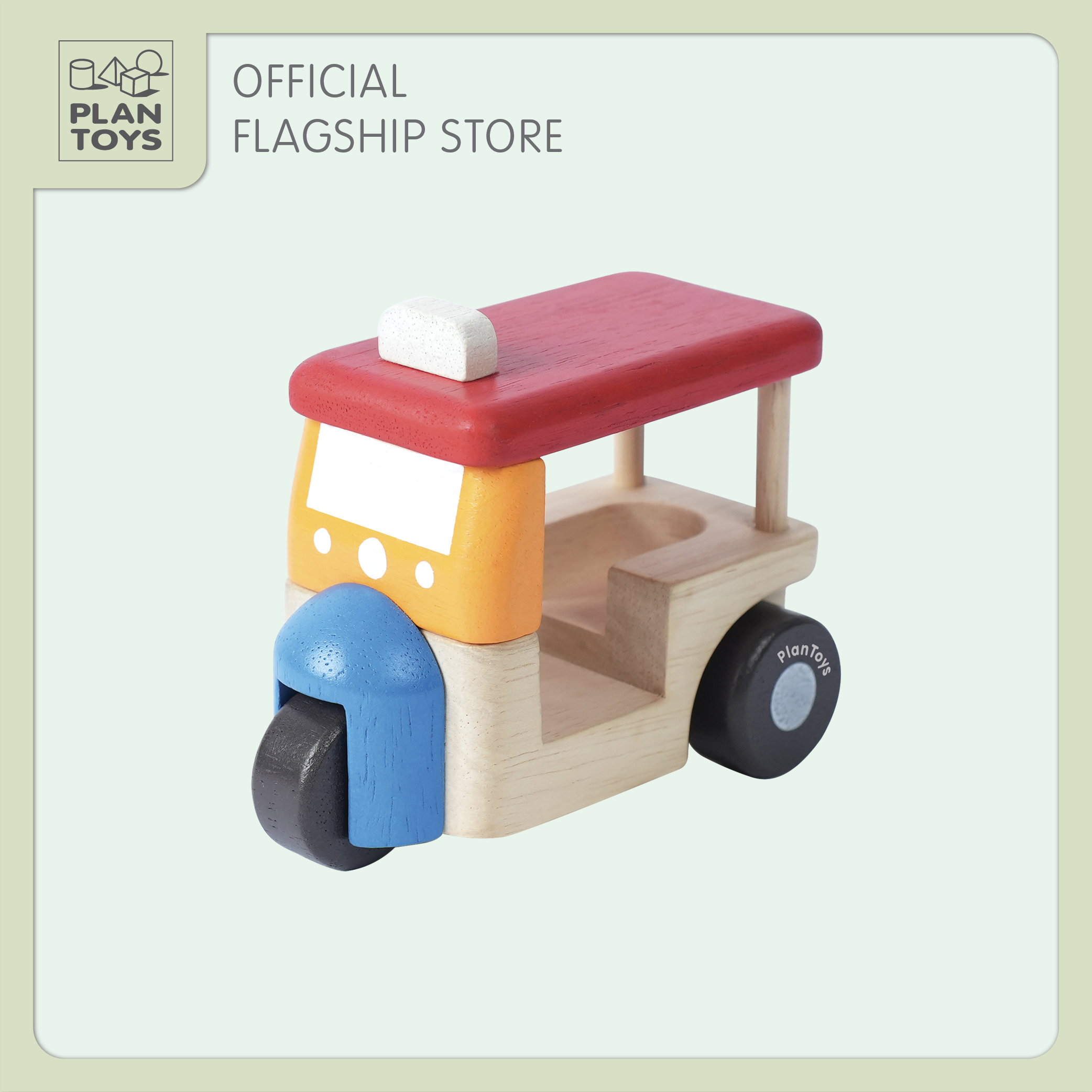 PlanToys ของเล่นไม้Tuk Tuk รถตุ๊กตุ๊ก เสริมพัฒนาการ สำหรับเด็กอายุ 12 เดือน ขึ้นไป ราคา 590 บาท*ส่งฟรี