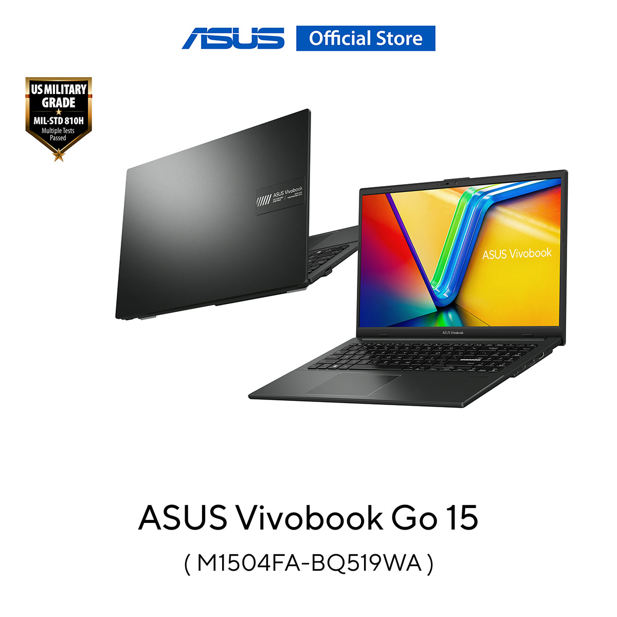 ASUS Vivobook Go 15 M1504FA-BQ519WA, 15.6 Inch thin and light laptop, FHD IPS, AMD Ryzen 5 40 Processor, 16GB LPDDR5 on board, AMD Radeon Graphics, 512GB M.2 NVMe PCIe 3.0 SSD, Wi-Fi 6E, Mixed Black ราคา 30,490 บาท*ส่งฟรี