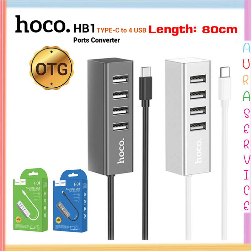 Hoco รุ่น HB1 Type-C TO 4 USB ports converter เพิ่มช่องเสียบ usb  auraservice