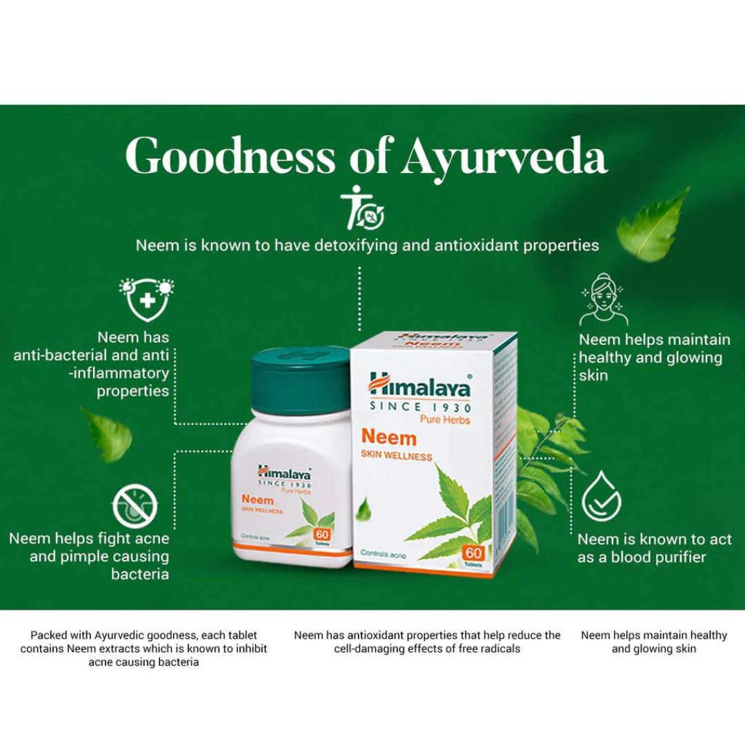 คำอธิบายเพิ่มเติมเกี่ยวกับ Himalaya neem capsules 60 tablets