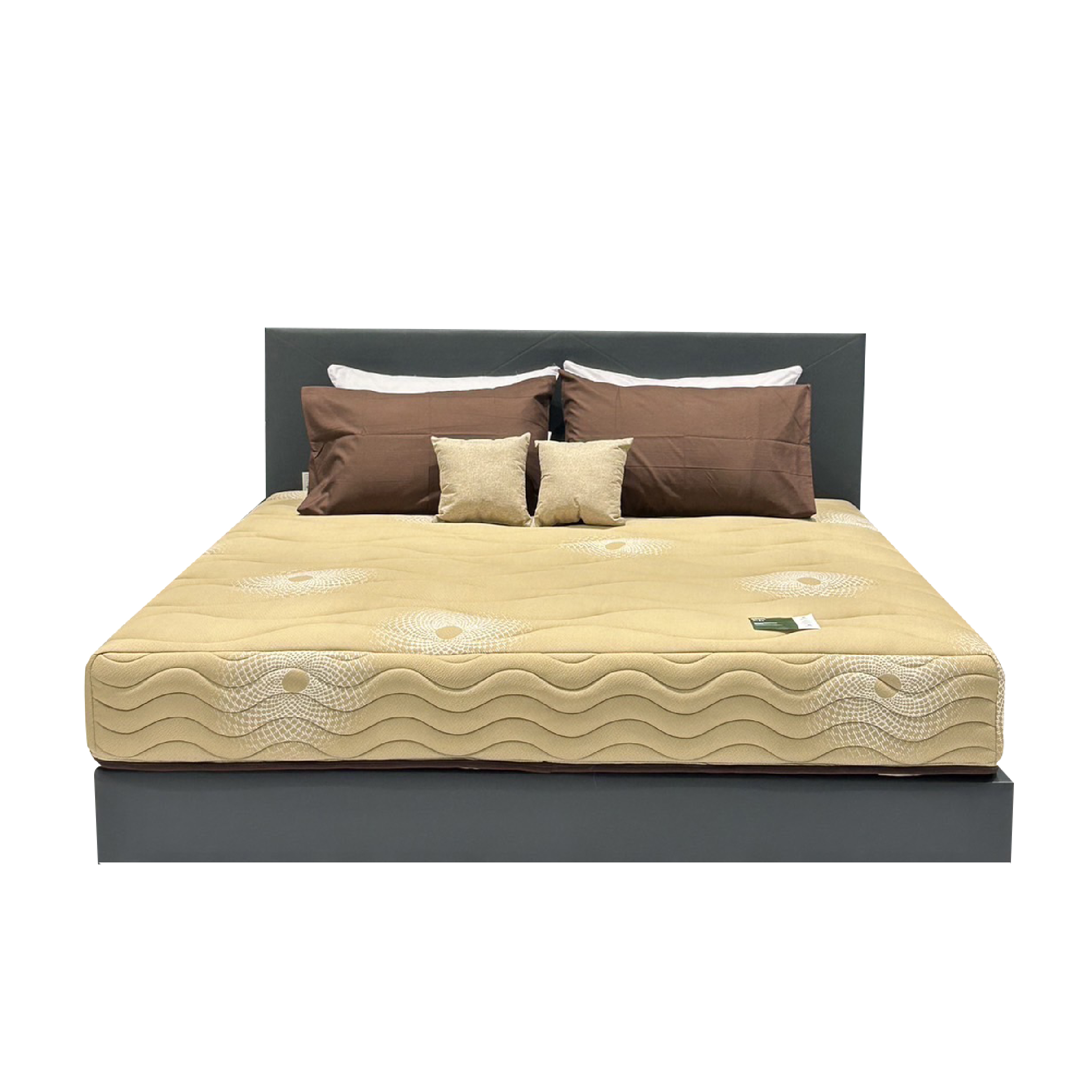 Kawa ที่นอนซาติน รุ่น Hinoki หนา 9 นิ้ว สีน้ำตาลเข้ม ที่นอนไร้ขอบ ส่งฟรี แถมฟรีหมอนหนุน ราคา 2,390 บาท*ส่งฟรี