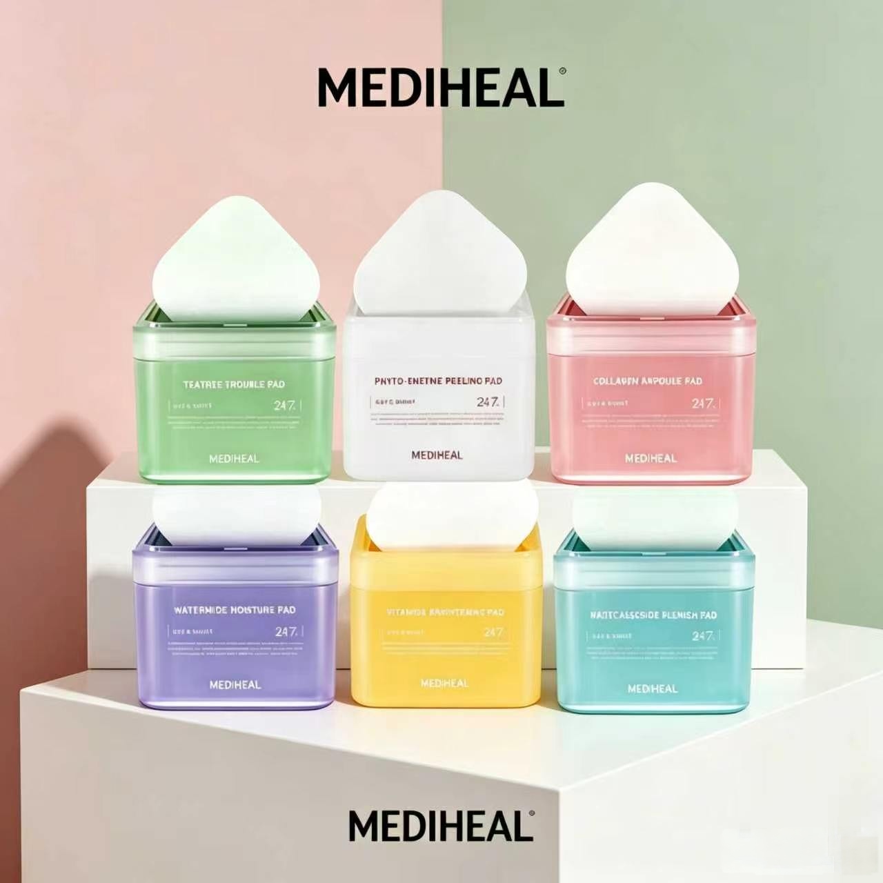 Mediheal Collagen Toning Pads (100 Pads Per Pack) Contain Concentrated Collagen and Ceramide. Helps the Skin to Be Deeply Moisturized, Firm, and Radiant, Smooth and Soft to the Touch. Authentic Imported Products from Korea. Available in 6 Formulas, Suitab ราคา 396 บาท*ส่งฟรี