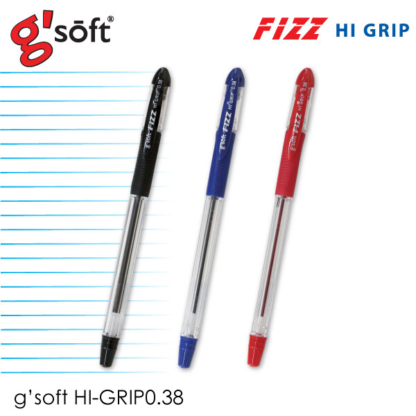 เกี่ยวกับสินค้า (1ด้าม) ปากกาลูกลื่น G’Soft รุ่น Fizz Hi-Grip