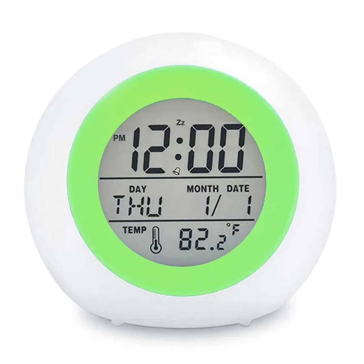 Kids Alarm Clock 7 Color Changing Night Light Wake Up Clock Bedroom Bedside With Temperature Touch Control And Snooze Lazada