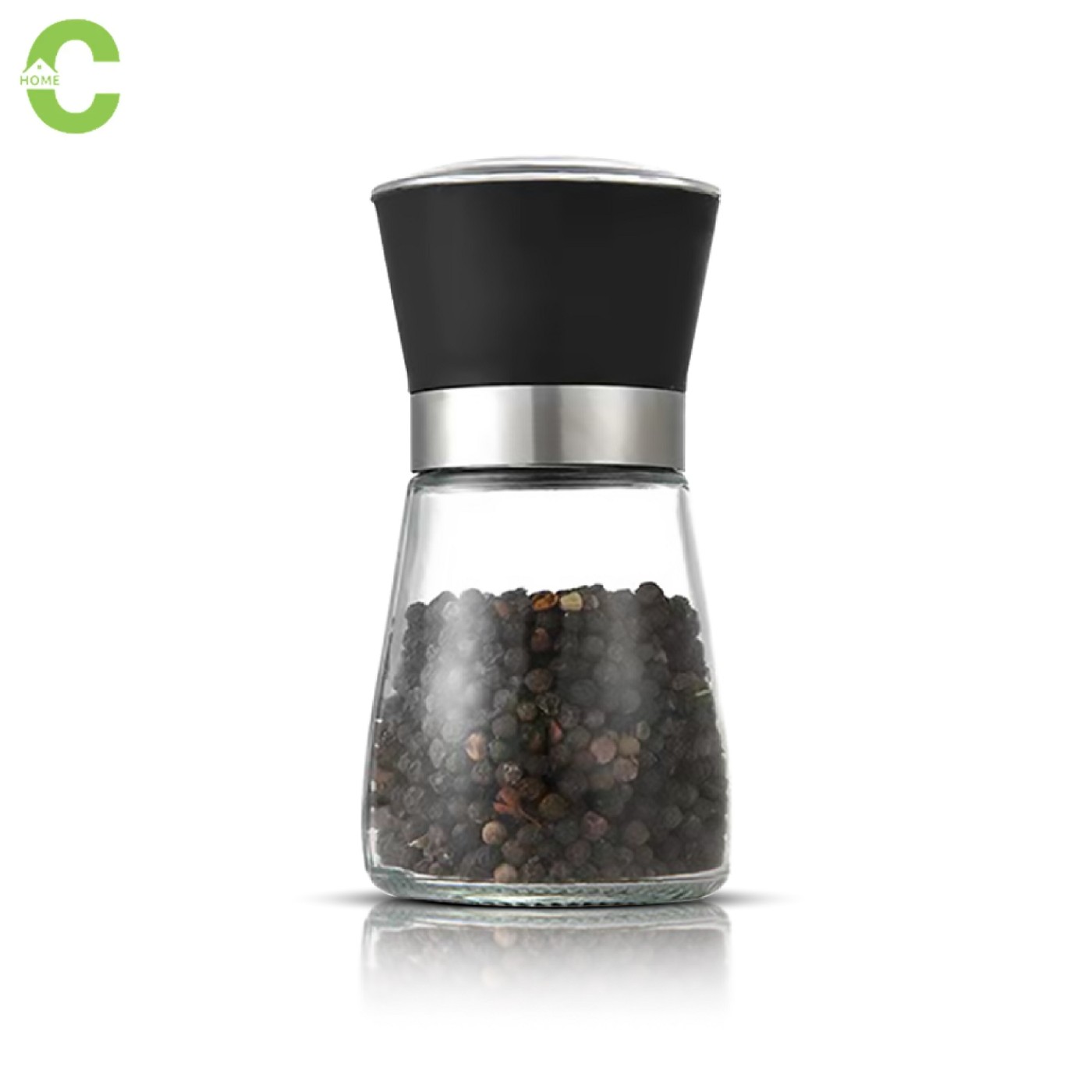 HOMEC ที่บดพริกไทย ที่บดพริกไทยและเกลือ ที่ใส่พริกไทย ขวดบดพริกไทย pepper grinder ฝาปิดแบบใส ใช้งานสะดวก ปรับความละเอียดในการบดได้ ราคา 39 บาท*ส่งฟรี