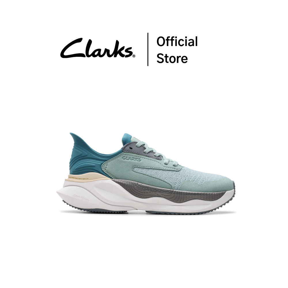 Clarks Model Clarks Pace, Color Aqua Combi, Sneaker Shoes (Sneakers), Good Quality, Comfortable to Wear, Casual Shoes, Walking Shoes. ราคา 7,290 บาท*ส่งฟรี