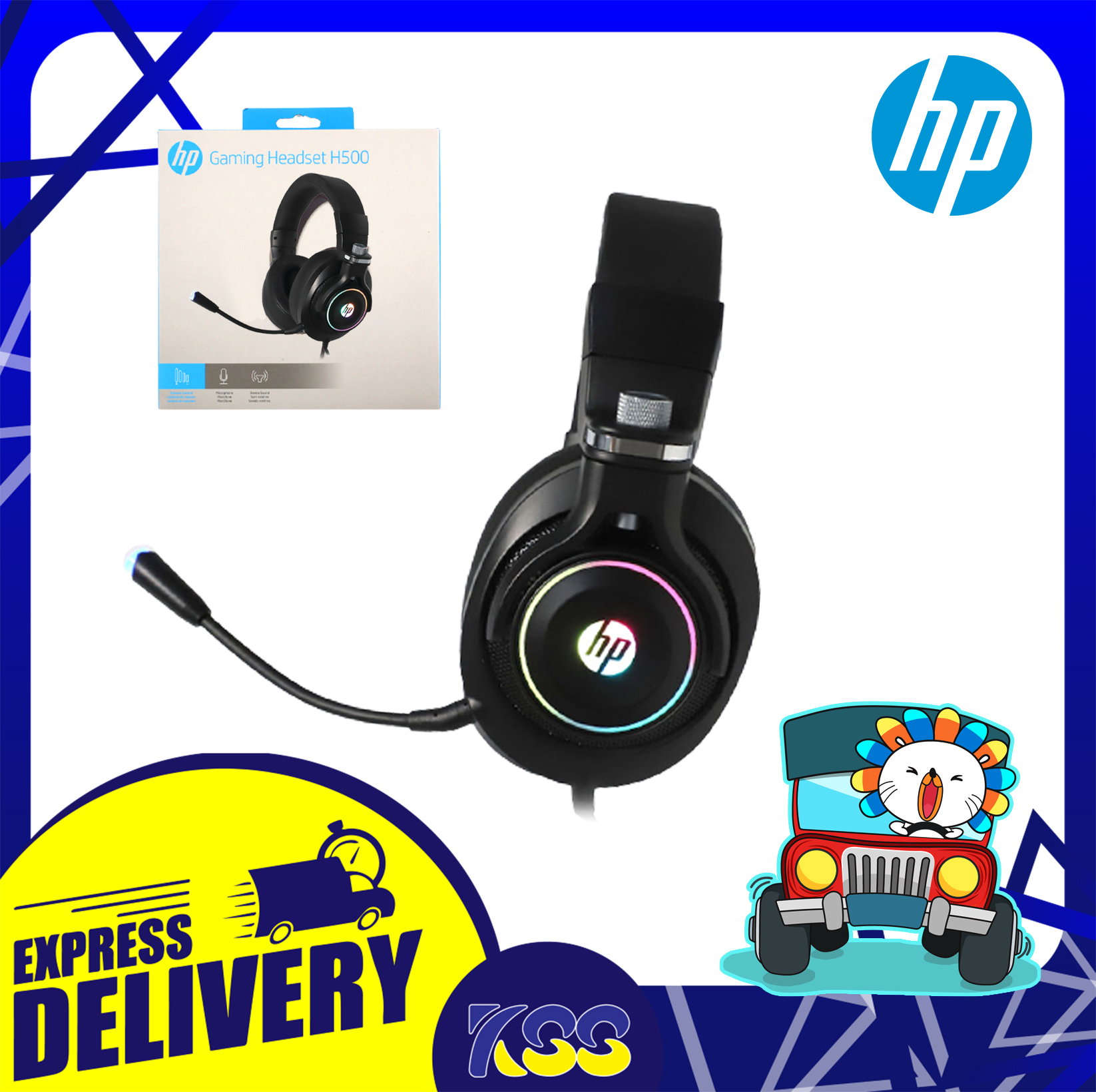 HP H200GS Wired RGB LED USB Gaming Headset - H360GS