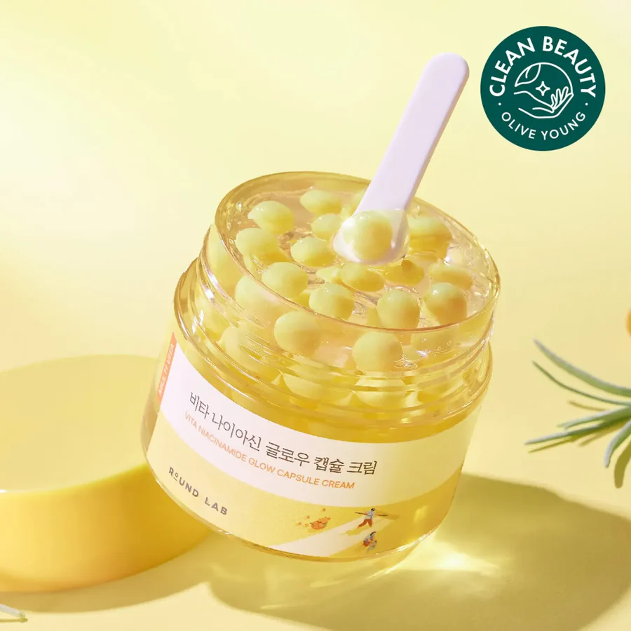 Round Lab Vita Niacin Glow Capsule Cream 50ml (1.7oz) Korean Style Skin Care Product (K-Beauty) ราคา 899 บาท*ส่งฟรี
