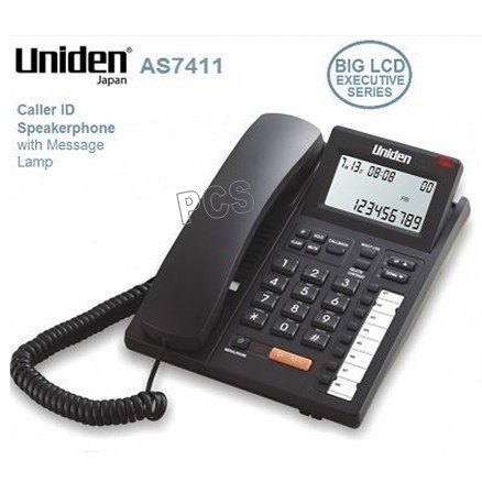 Uniden โทรศํพท์บ้าน ออฟฟิศ สำนักงาน มีหน้าจอ รุ่น AS-7411 / AS-7412 ราคา 1,290 บาท*ส่งฟรี