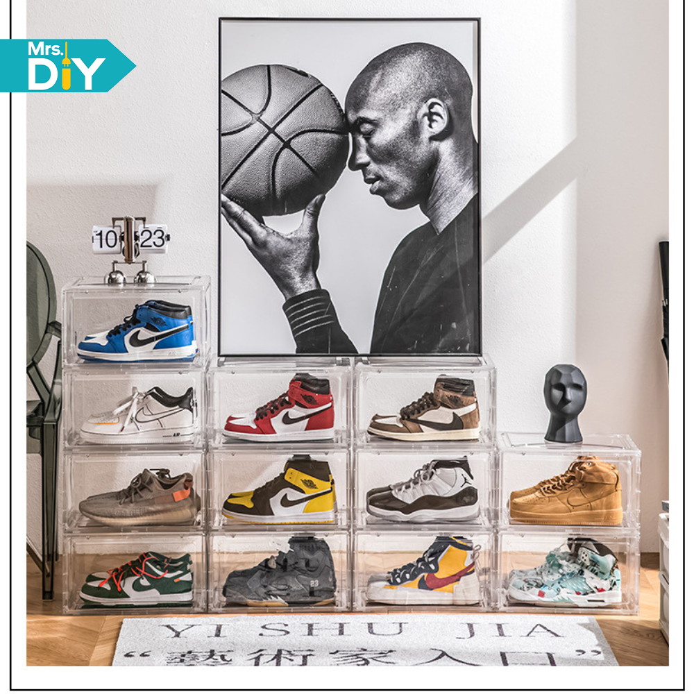 MRS.DIY กล่องรองเท้าอะคริลิค กล่องรองเท้าใส กล่องรองเท้าเปิดด้านข้าง กล่องรองเท้าพลาสติก acrylic ราคา 555 บาท*ส่งฟรี
