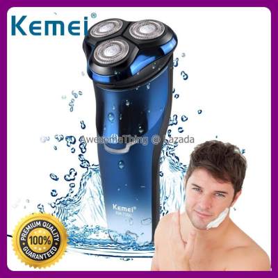 Kemei ที่โกนหนวดไฟฟ้า เครื่องโกนหนวดไฟฟ้า ที่โกนหนวด โกนหนวดไฟฟ้า เครื่องโกนหนวด ชนิดสามหัว รุ่น KM-7350