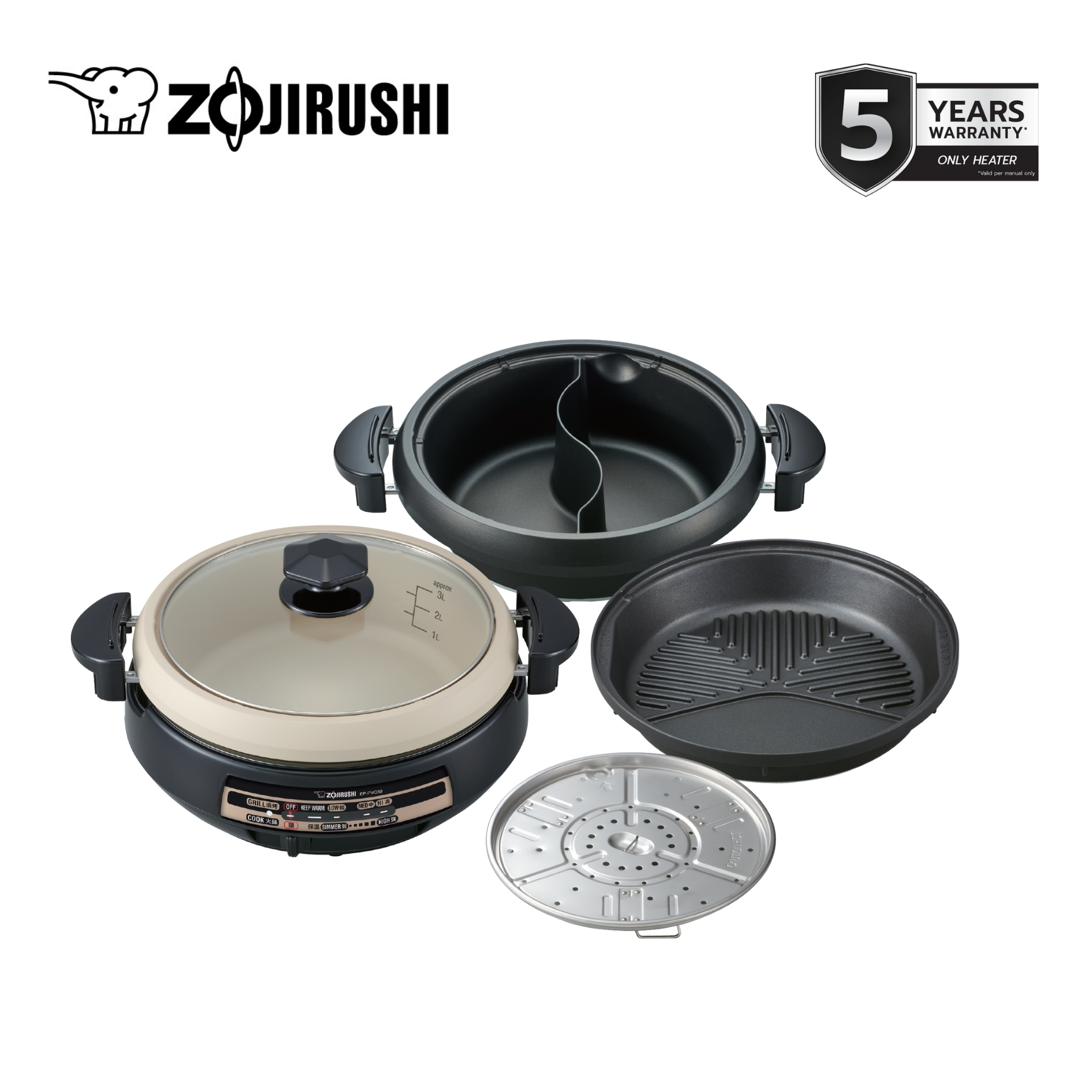 Zojirushi Multipurpose Pan หม้ออเนกประสงค์ รุ่น EP-PVQ30 ราคา 6,290 บาท*ส่งฟรี