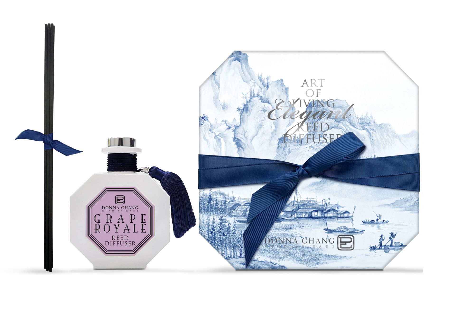 DONNA CHANG Grape Royale Reed Diffuser 200 ml ดอนน่า แชง ก้านไม้หอมกระจายกลิ่น น้ำหอมปรับอากาศ น้ำหอมบ้าน ก้านไม้หอม ราคา 2,802 บาท*ส่งฟรี