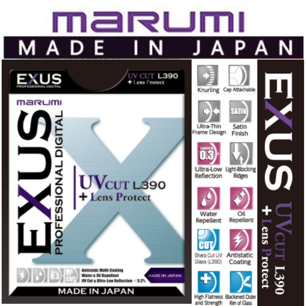 ฟิวเตอร์ MARUMI EXUS UV (L390)  Filter  คุณภาพสูงกระจกใสพิเศษที่แสงสามารถส่องผ่านได้ถึง 99.7% คมชัด ผลิตในญี่ปุ่น