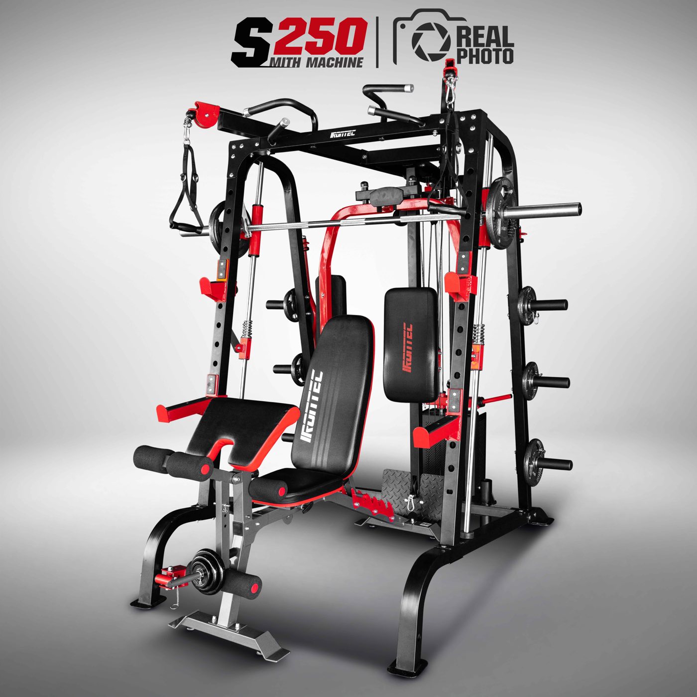สมิทแมชชีน รุ่น S250 SMITH MACHINE - เครื่องออกกำลังกาย แบรนด์ IRONTEC - ยี่ห้อ IRONTEC ราคา 46,800 บาท*ส่งฟรี