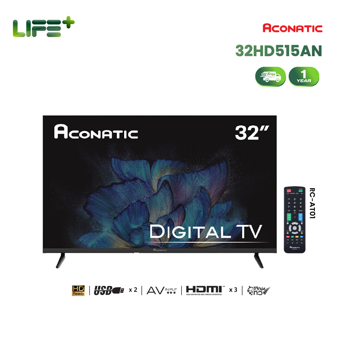Aconatic Digital Tv 32Hd515An Led Digital Tv Size 32 Inches (1 Year Center Warranty) Built-In Digital Tv Box ราคา 3,890 บาท*ส่งฟรี