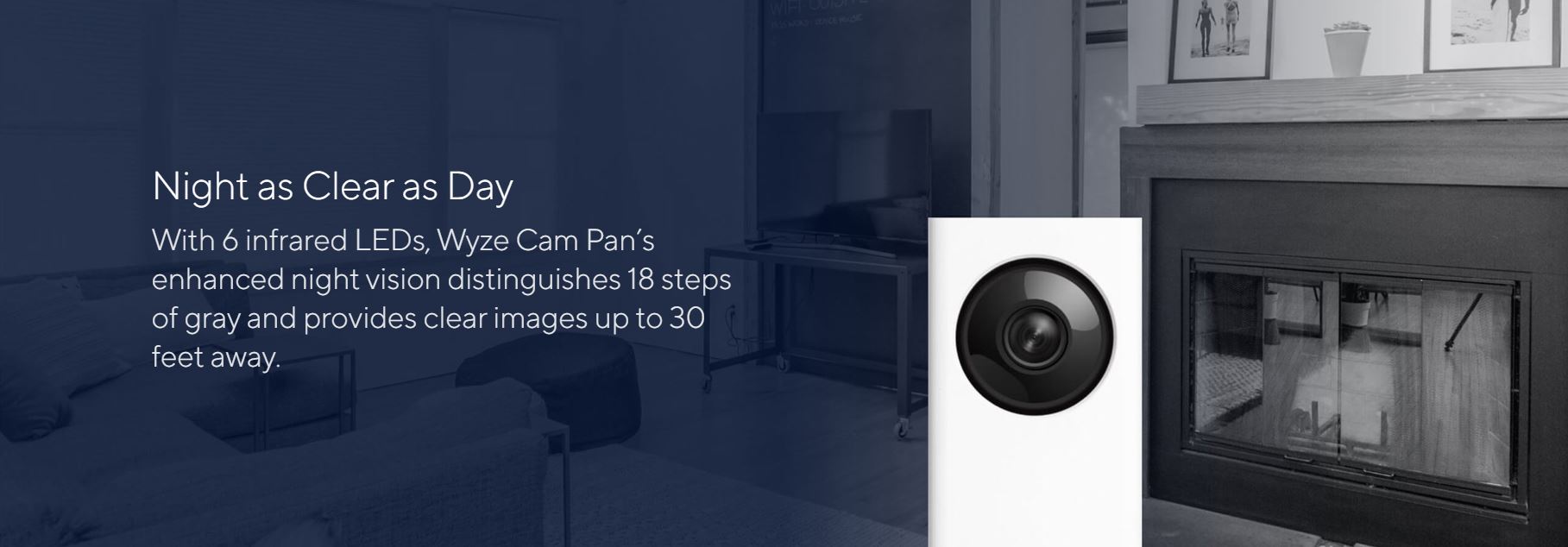 รูปภาพเพิ่มเติมเกี่ยวกับ Wyze Cam Pan v2 or Wyze Cam Pan or Wyze Cam Pan + MSD Card, Pan/Tilt/Zoom Wi-Fi Indoor Smart Home Camera with Night Vision, 2-Way Audio, Works with Alexa & the Google Assistant