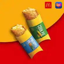 ภาพขนาดย่อสินค้าE-vo McDonald's Pineapple / Corn Pie คูปอง แมคโดนัสด์ พายสับปะรด หรือ ข้าวโพด 1 ชิ้น