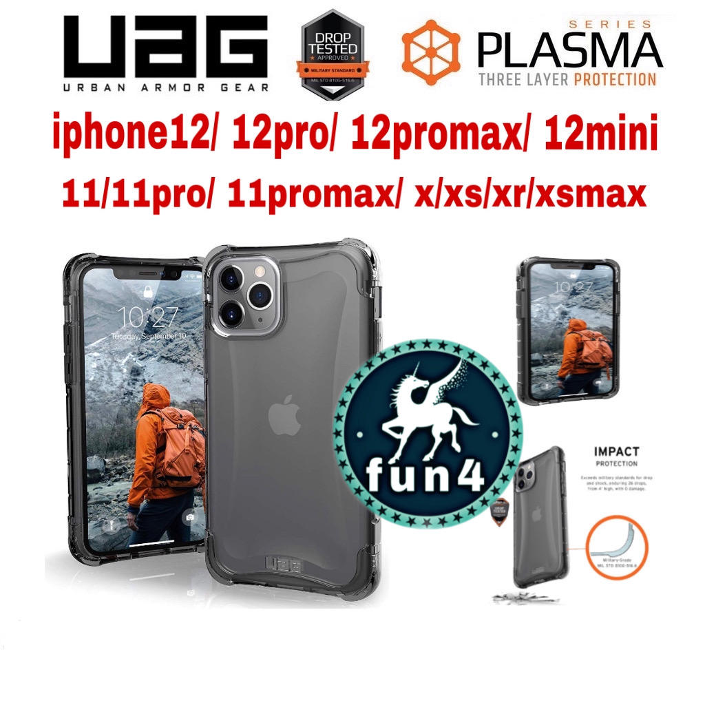 UAGเคสโทรศัพท์ iphone12/12pro/12promax/12mini /11/11pro/11promax/x/xs/xr/xsmax /6/6s/7/8/6p/7p/8pผลึกน้ำแข็งคริสตัลเปลือกโทรศัพท์มือถือ uag โทรศัพทuagโปร่งใส การหลีกเลี่ยงการชน