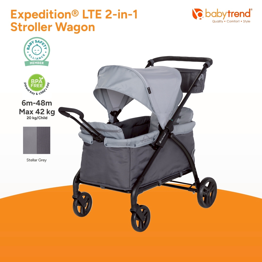 Baby Trend - Expedition Lte 2-in-1 Stroller Wagon 2-Seat Baby Stroller (Pet Stroller, Shopping Cart) ราคา 12,850 บาท*ส่งฟรี
