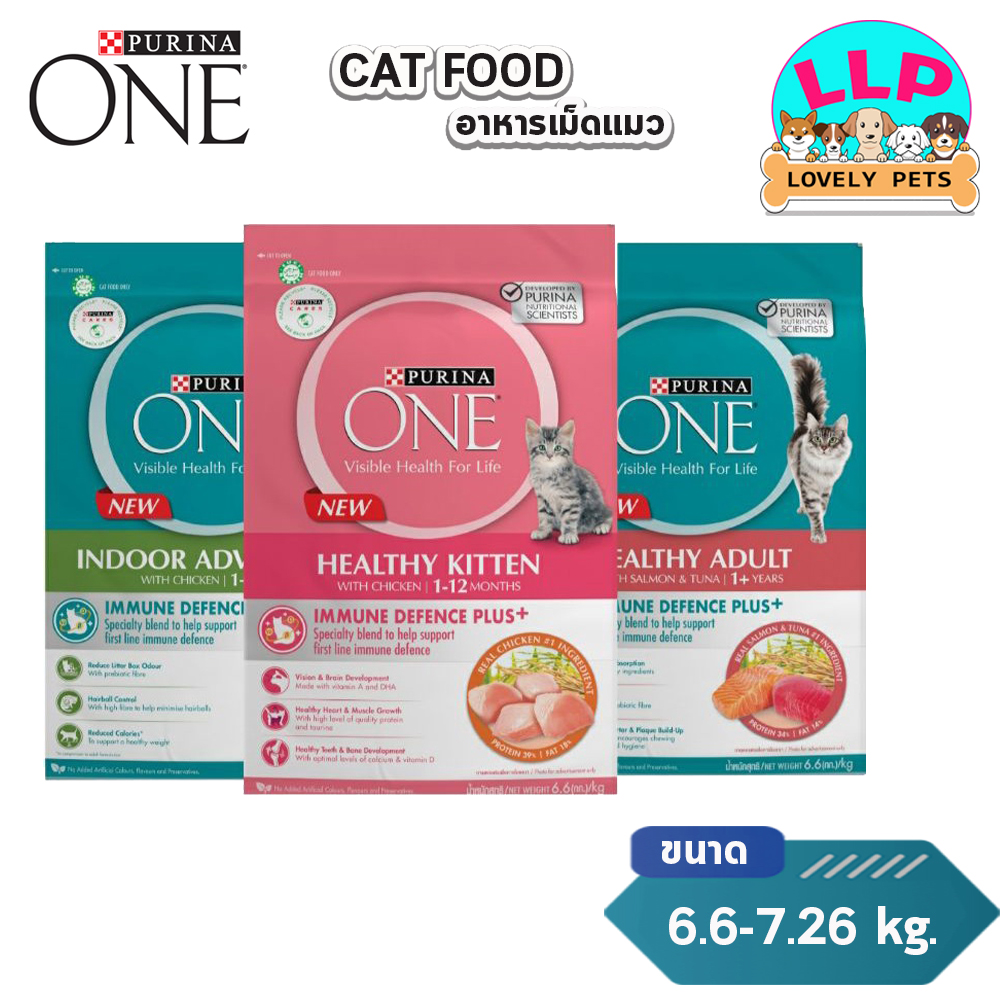PURINA ONE อาหารแมวเพียวริน่าวัน 6.6kg(กระสอบ) กระสอบ อาหารแมว เพียวริน่า วัน สูตร แซลมอน อินดอร์ สำหรับ แมวโต ลูกแมว ราคา 1,650 บาท*ส่งฟรี