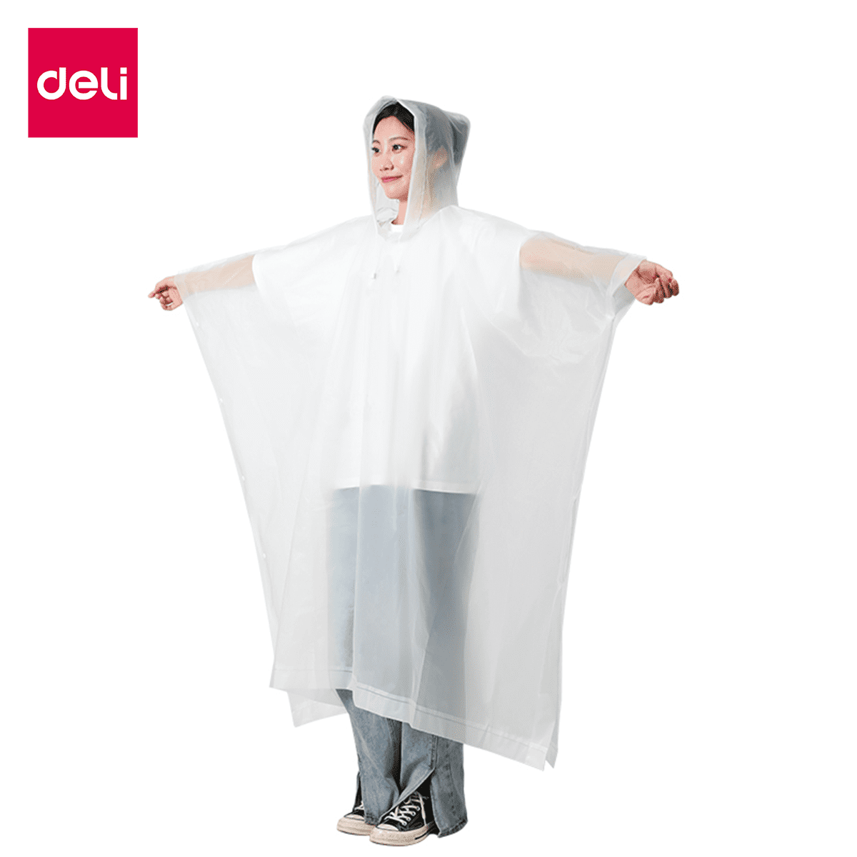 Deli Raincoat, Rain Suit, Raincoat Fashionable Raincoat with Hood, Tear-Resistant. Can Be Reused Comfortable to Wear Raincoat