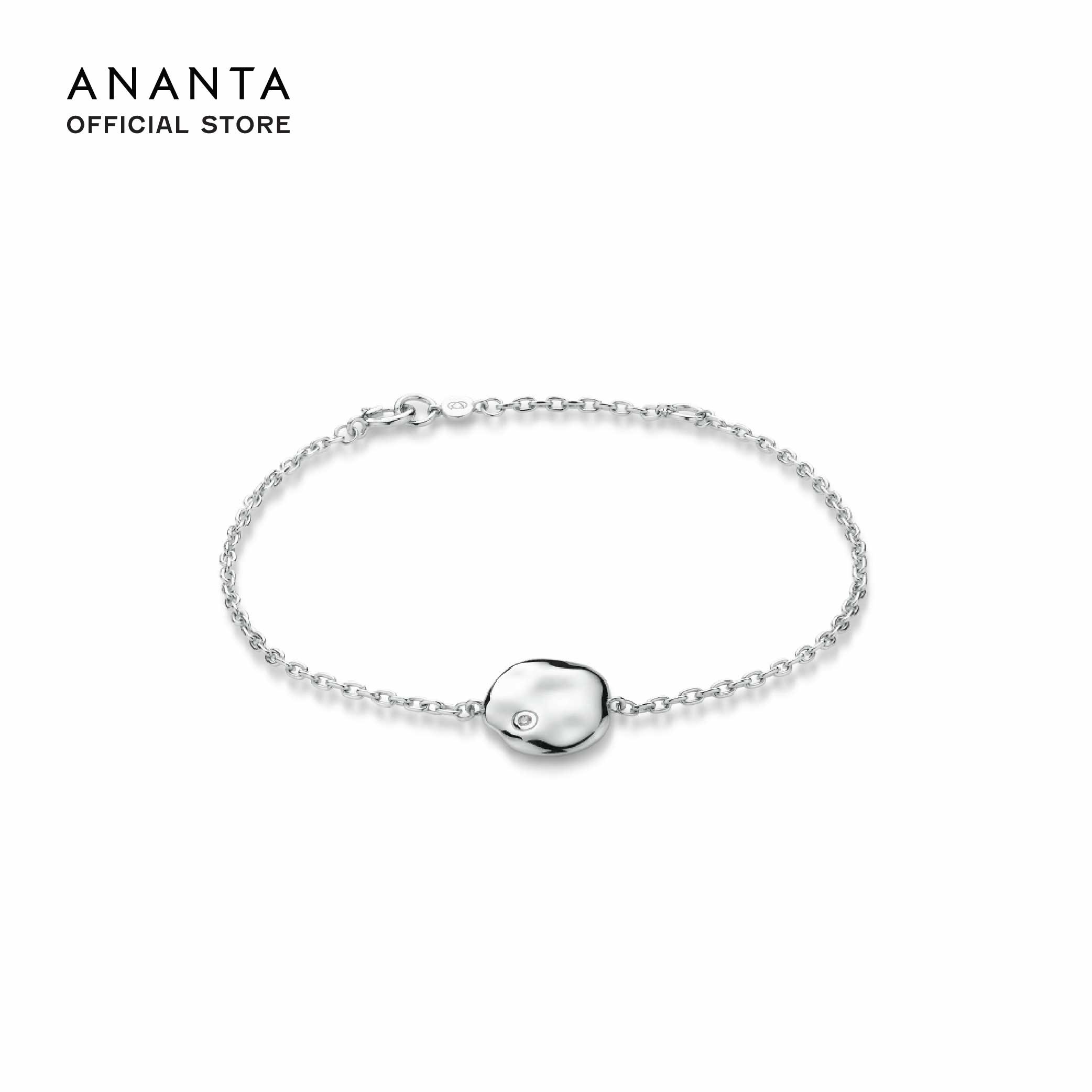 ANANTA Wave Whisper Frost Bracelet Diamond Bracelet. Silver Plated White Gold ราคา 7,900 บาท*ส่งฟรี