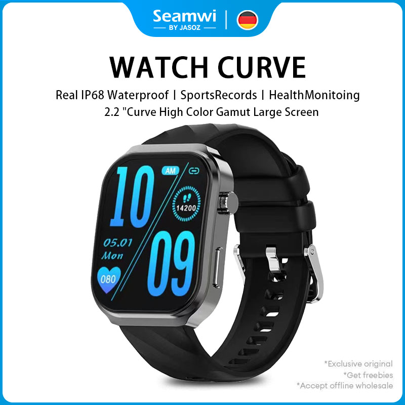 Seamwi Curve Smart Watch สมาร์ทวอทช์หน้าจอโค้ง หน้าจอ จอสัมผัส นิ้วกันน้ำIP68 Smart Watch โหมดออกกำลัง การเชื่อมต่อบลูทู/แคลอรี่/รับสาย/ Android IOS ราคา 488 บาท*ส่งฟรี